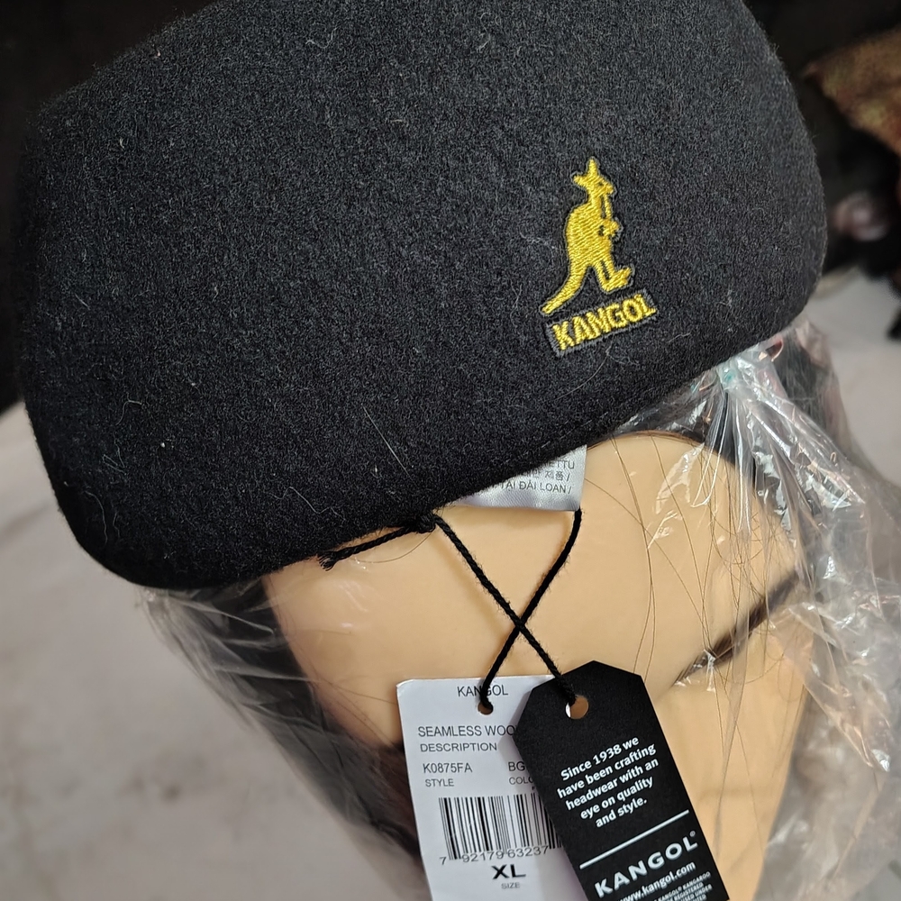 Kangol Black Wool Beret